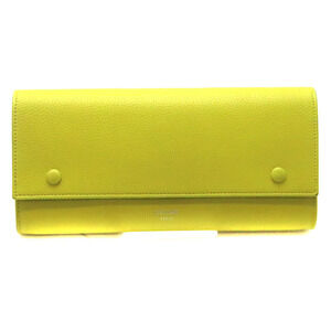Celine Multi Function Flap Wallet Leather Yellow